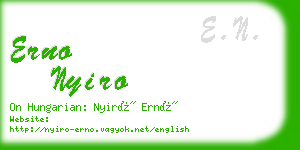 erno nyiro business card